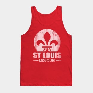 Retro St Louis Flag Missouri State Vintage Fade Tank Top